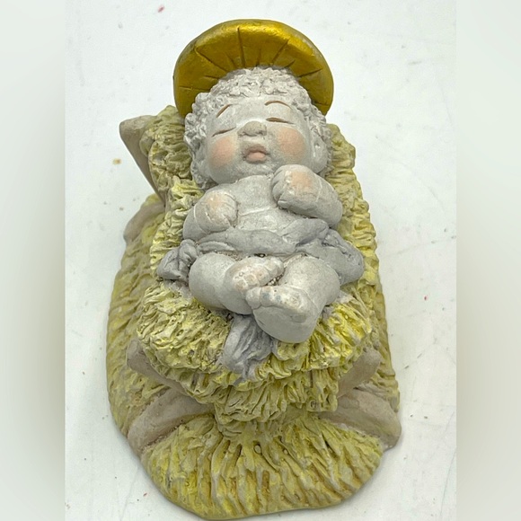 Cast Art Dreamsicles: Modesty Cherub & “Baby Jesus" Nativity Creche Figurines - Picture 2 of 16